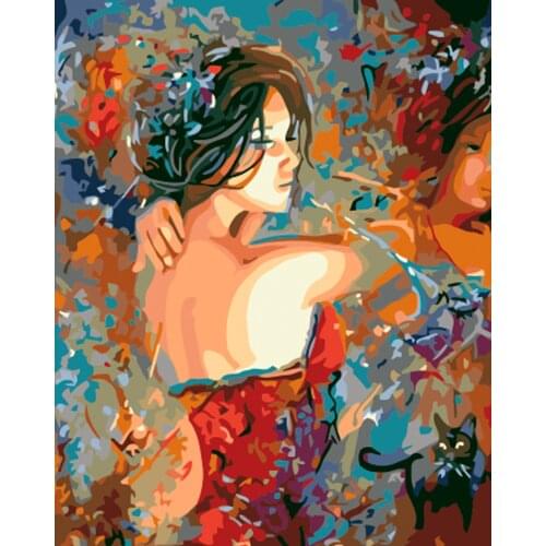 DIY 40X50 Oil Painting By Numbers Sexy girl paint by numbers On Canvas Home Decor Digital Painting chrismas