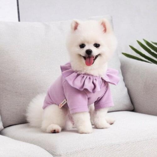 Dog T-shirt Spring Summer Pet Cat Dog Clothes Tee Shirt Yorkshire Pomeranian Bichon Frise Poodle Schnauzer Dog Clothing Shirt