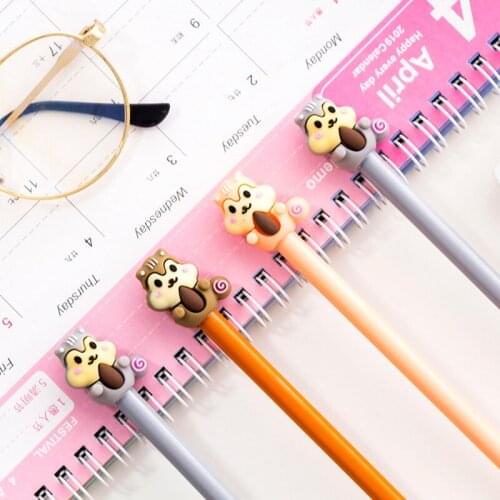 36 Pcs/Lot Elf In The Forest Gel Pen 0.5mm Black Color Squirrel Pen Student Kids Gift Stationery Office School Supplies