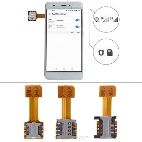 Hybrid Double Dual SIM Card Micro SD Adapter for Android Phone Extender Nano Mic Jy21 20 Dropship