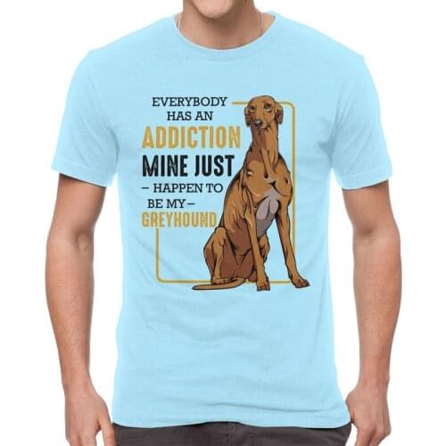 Greyhound Dog T-shirt Mens Harajuku T Shirt Short Sleeve Cotton Pet Whippet Sighthound Lover Tshirt Cool Tee Top