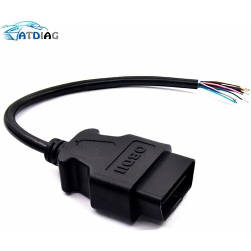 Female Cable OBD2 16Pin Male Plug Connector For ELM327 Extension Adapter OBD Cable OBDII EOBD ODB2 16 Pin OBD 2 Adaptor Opening