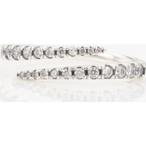 Authentic S925 Sterling Silver Meteor Star Ring Open Diamond Coupled Joint Ring With Crystal Original Jewelry