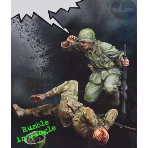 Vietnam War 2 people need to assemble and paint by themselves 1:35