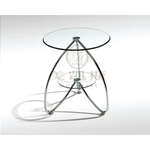 Toughened glass small tea table.. Sofa. Round side tables