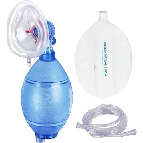 First Aid Manual PVC Adult/Child/Infant Resuscitation Ambu Bags 2000ml/1600ml Reservoir Bag Emergency Self-help Rescue Tool