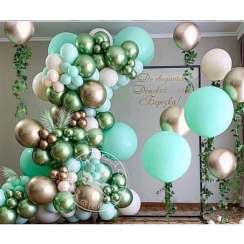 Metal Gold Green Tiffany Blue Skin Balloon Baby Shower Round Art Shape Wedding Birthday Party Decoration Romantic Toys