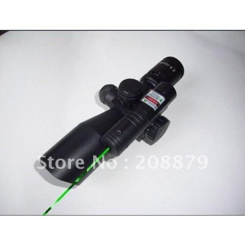 Mini 2.5-10X40 rifle scope .green Laser Sight and green Laser Scope of Laser Aim Shock-proof Fog-proof Hunting Scope
