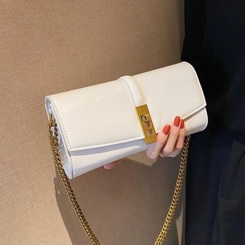 Fashion chain bag messenger bag chain handle clutch small makeup bag female handbags trendy one-shoulder small square bag