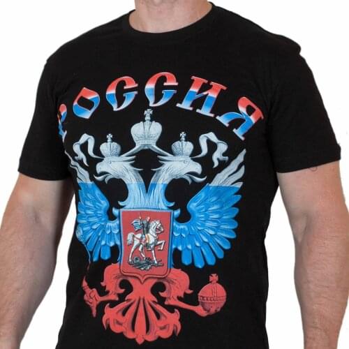 Men t-shirt with Russian bear T-Shirts russia putin military cult Mens Clothing new arrival 2021