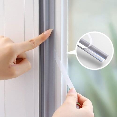 Wearable Door Window Sealing Strips Nylon Cloth PU Foam Self Adhesive Tape Waterproof Dustproof Sealing Sound Insulation Tools