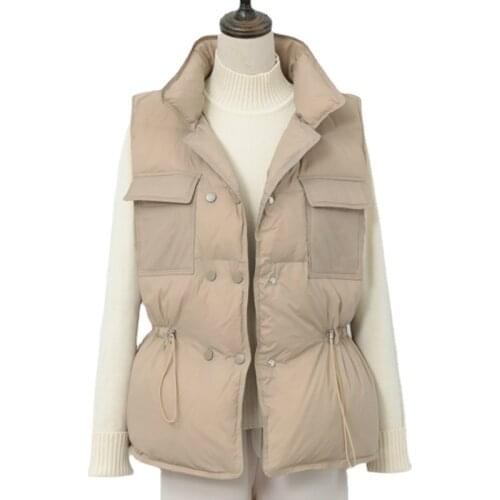 New 90% White Duck Down Jacket Female Waistcoat Coat Women Autumn Ultralight Thin Down Vests Winter Ladies Casual Short Coat