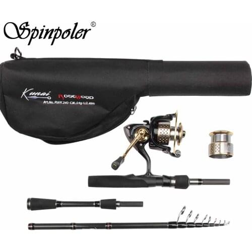Travel Fishing Mini Tele Spinning 2.4m Telescopic Rod 3-Piece Spin Rod C.W. 24g 50g Travel Surf Fishing Pole With Hard Rod Case