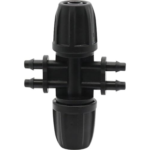 Watering Hose splitters Lock Nut 8/11mm to 4/7mm 6-way hose connector Garden Drip Irrigation Fittings 3 Pcs