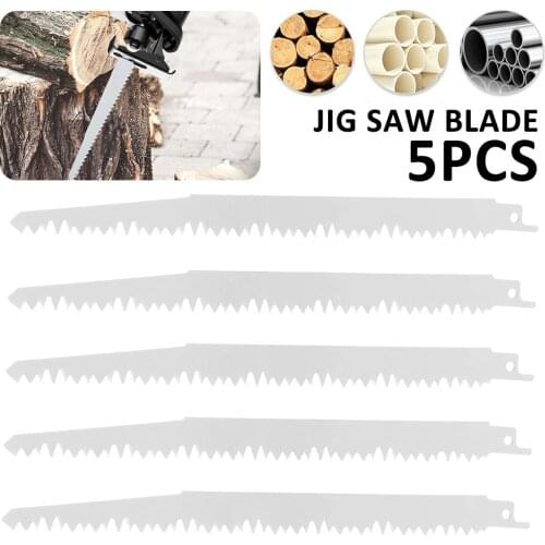 5 Pcs S1531L 240mm High Carbon Steel Reciprocating Saw Blades Sabre for Cutting Metal Wood Plastic Fast Cutting Tools