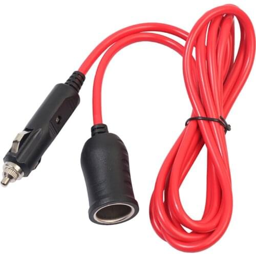 Cigarette Lighter Extension Cord 2.5M Heavy Duty Pure Copper Cable 10A Fused Auto DC Power Plug 12 24 Volt for Car
