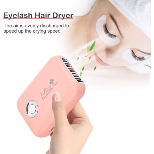 Air Conditioning Blower Eyelash Fan Dryer USB Rechargeable Handheld Eyelashes Dryer Fan Mini Portable Fans Eyelashes Tool
