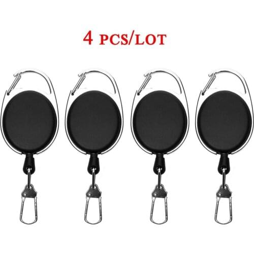 Retractable Key Chain Reel Badge Holder Fly Fishing Zinger Retractor with Quick Release Spring Clip Fishing Accessories