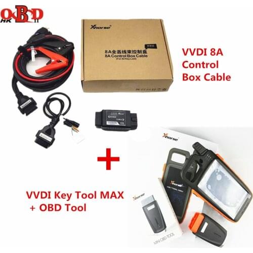 Xhorse VVDI Key Tool MAX MINI OBD Bluetooth Remote Key Programmer With XT27 Super Transponder Chip and Renew Cable
