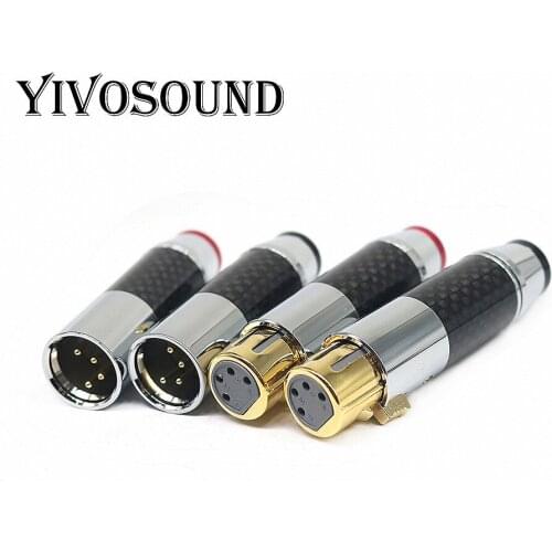 Yivosound 4pin Hi-end Good quality Wholesales HIFI DIY Audio Video Male Female XLR connector Jack Conector Plug