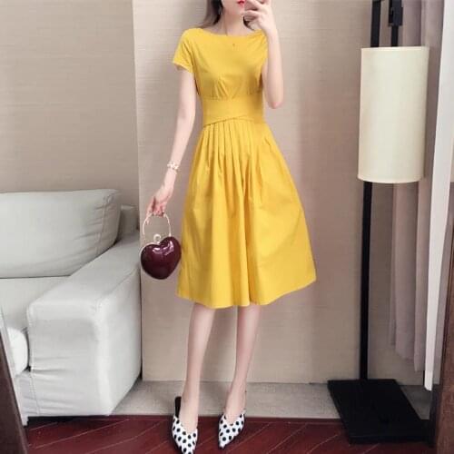 Women Dresses Dress Yellow Dress Summer Dress Yamamoto Overknee Skirt Children Vestido De Mujer Femme Robe