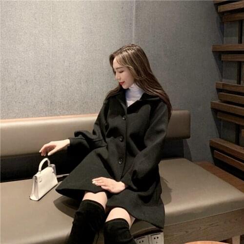 Women Winter Long A-Line Coat Female Overcoat with Buttons Casual Slim Waist Plus Size Elegant Manteau Femme Hiver Abrigo Mujer