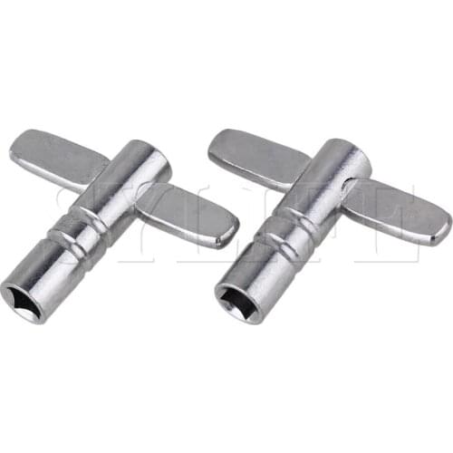 2 pcs Standard Drum Key for Drum Adjustable Wrench Tuning Heads Silver