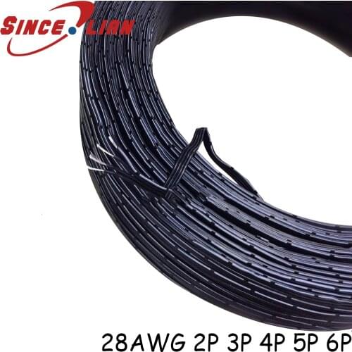 28AWG Silicone Cable 2P 3P 4P 5P 6P Power Cable Multi-core Cable High Temperature Parallel Wire Ultra-softTest Line 5M