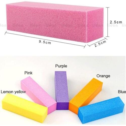 50pcs/bag Sponge Nails Buffer Block Pink/Blue/Purple/Orange Buffering Files Buffer Block Pedicure Polishing Manicure Tool Buffer