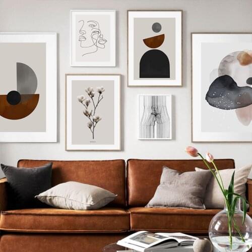 Abstract Weimar Circles Sketch Line Canvas Painting Wall Art Poster and Print Pictures for Living Room Home Interior Decorations