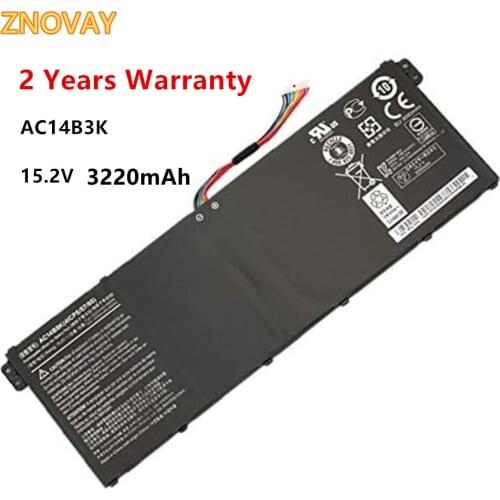 Notebook Battery AC14B3K for Acer Aspire R3 R3-131T R5 R5-471T R5-571T ES1-572 15.2V 48.9WH/3220mAh Laptop Battery