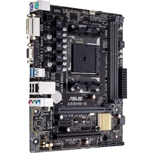 ASUS MB A68HM-K A68H DDR3 ATX GLAN SATA3 COM DSUB DVI Motherboard, Computer, Desktop, 2021,USB 3.0 Boost,UEFI BIOS, DIGI + VRM