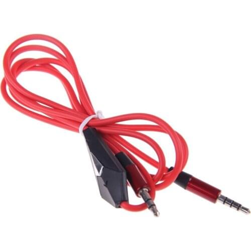 3.5mm Male To Male Stereo Aux Record Car Mic Audio Cord Headphone Connect Cable (Color: Red black)