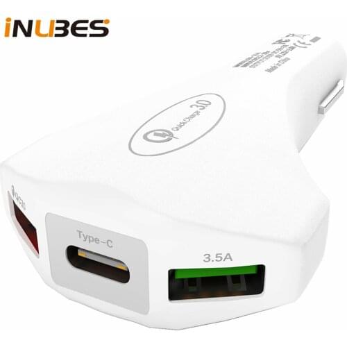 Mini QC3.0 USB Car Charger Quick Charge 3.0 Type C Fast Charging Car Charger For iPhone Huawei Xiaomi Mobile Phone Car Adapter