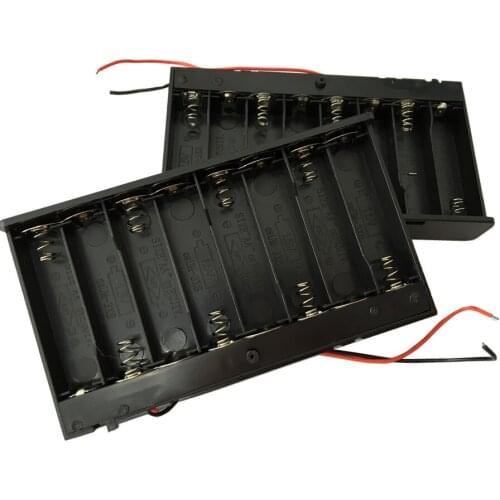 8AA battery shell 8XAA battery holder 8XLR6 8X1.5V battery box 12V battery case with cover ON/OFF switch 6''leads,150pcs/lot