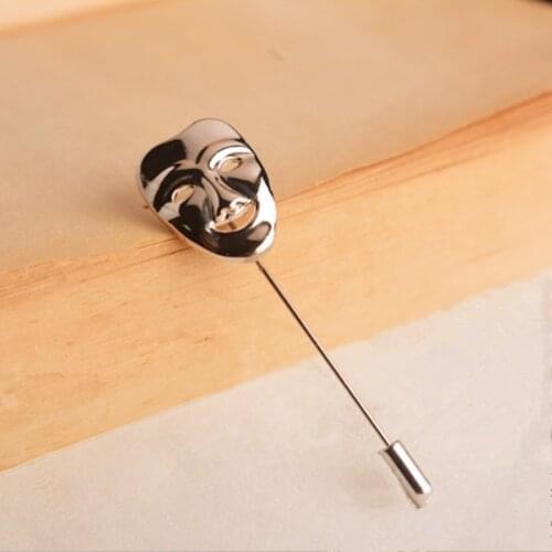 European, American, Korean and Japanese mens and womens brooches master assembly mask long needle insertion cap metal Brooch a