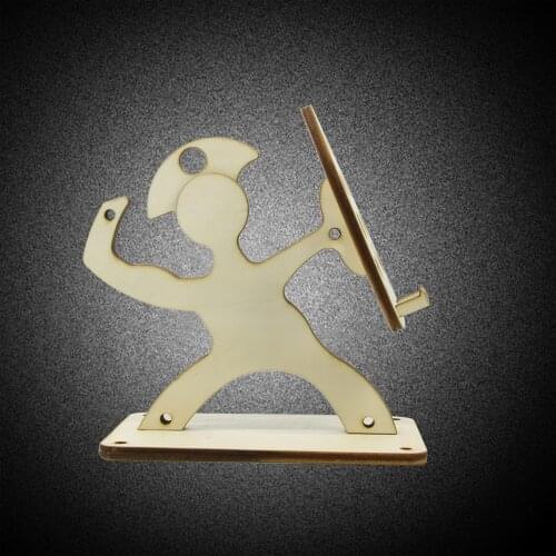 1Piece Wooden Phone Holder Stand Executive Knight Pen Holder Spartan Warrior Pen Rest Roman Knight Greek Solider