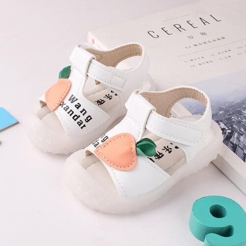 Baby Girls Shoes Cartoon Radish Cute Hollow Out Soft Crib Kids Summer Sandals Toddler Kids Shoes First Walker free shipping