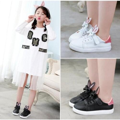 2019 Spring and Autumn Rabbit Ear Shoes for Girls Tenis Chaussure Enfant Kids Sneakers Girl Pink Casual Shoes Cute