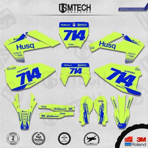 DSMTECH Customized Team Graphics Backgrounds Decals 3M Custom Stickers For TC FC TX FX FS 2016-2018 TE FE 2017-2019 013