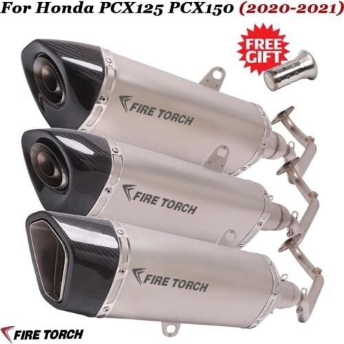 Motorcycle Exhaust Muffler Escape Connect Link Tube Front Pipe Full Systems Modified For Honda PCX 125 PCX 150 PCX125 2020 2021