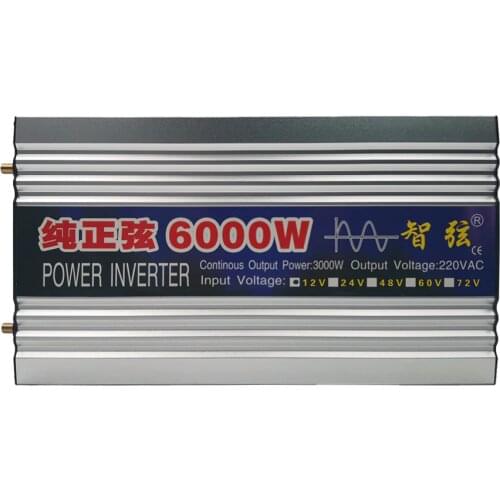 12V/24V/48V/60V6000W Pure Sine Wave Inverter Available Induction Cooker Refrigerator Air Conditioner