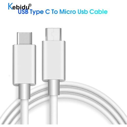 Kebidu 1M Type C To Micro Usb Cable Android Fast Charging Mobile Phone Charger For Samsung Galaxy S7 S6 Cord Huawei USB PD Cable