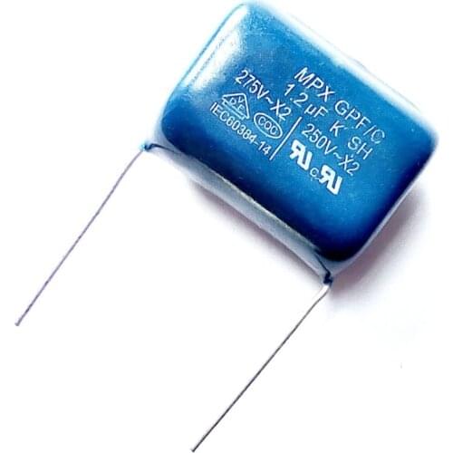 10pcs X2 Capacitors MKP 125 1.2uf 250VAC 275VAC Type CBB Metallized Polypropylene Film