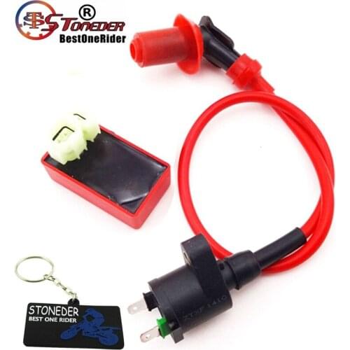 STONEDER Red Racing Ignition Coil 6 Pins Wires AC CDI Box For Chinese GY6 50cc 125cc 150cc Engine ATV Quad Go Kart Moped Scooter