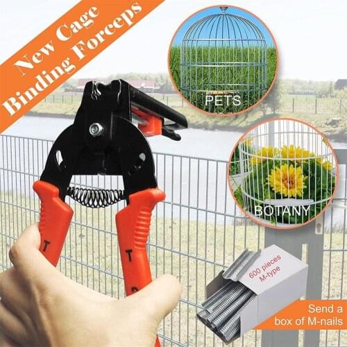 Nail Ring Pliers Multifunctional M-Type Pliers Repair Tool Chicken Bird Poultry Cages Installation Tool Animal Cages Accessories