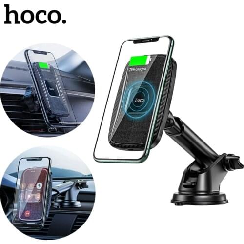 Hoco Magnetic Wireless Car Charger Holder For iPhone 12 11 Series Air Vent GPS Mount Support For Samsung S20 S21 Car Accessories