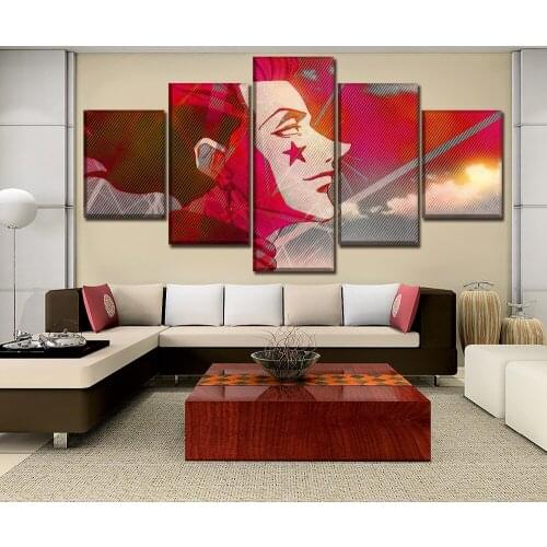 Modular Pictures Home Decorative 5 Piece Anime Hunter x Hunter Hisoka Poster Wall Art Bedroom Living Room Canvas Print Painting