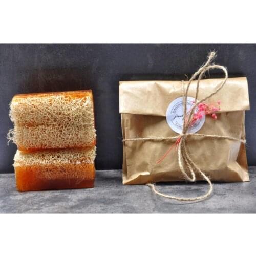 Natural Gourd Fiber Honey And Milk Soap 100 g (2 PCS)