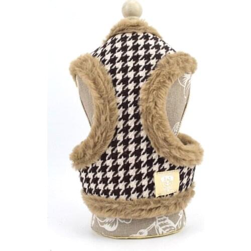 Adjustable velvet Dog Harness and Breathable Puppy Pet Vest Jacket Walking Harnesses Leash Set For Small Dogs Chihuahua